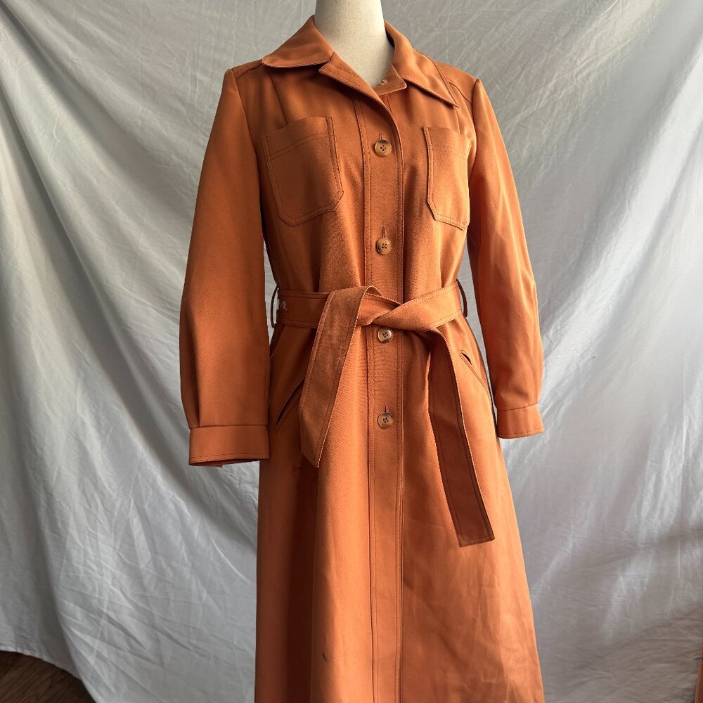 Vintage London Fog Trench Coat | Color: Coral / Peach | Size: 14 Reg (Fits L)